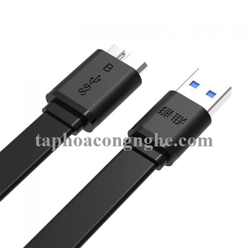 Ugreen 10853 0.5M màu Đen Cáp USB 3.0 sang MICRO USB 3.0 cho ổ cứng dáng dẹt US130 30010853